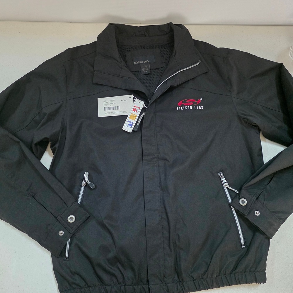 North End Mens Silicon Labs Full Zip Jacket Black 88103 Small NWT